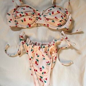 Cherry Print Bikini Set
